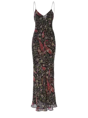 Etro Allover Floral Print Long Dress