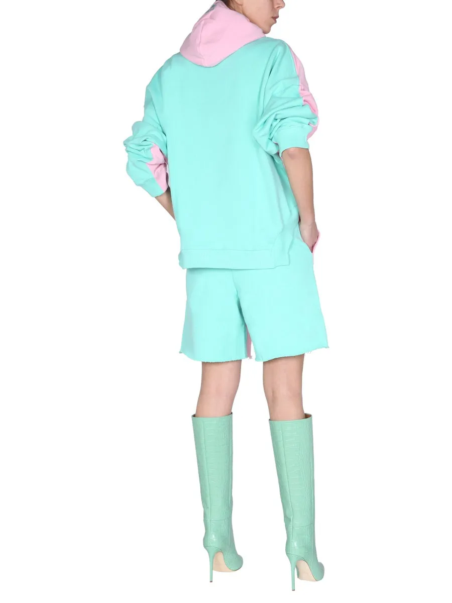 Etro Color-Blocked Logo Patch Shorts