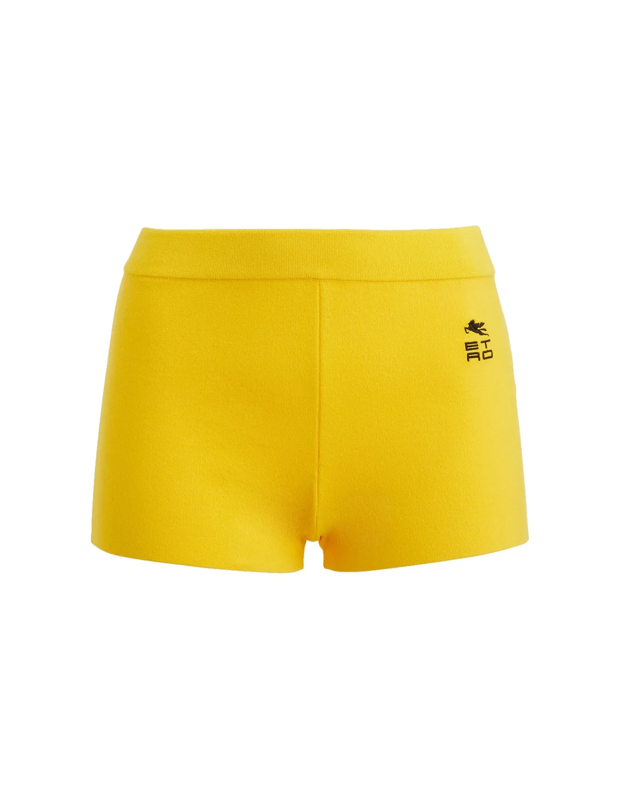 Etro Liquid Paisley Logo Embroidered Stretch Shorts