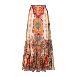 Etro Moonlight High-Waist Paisley Printed Skirt