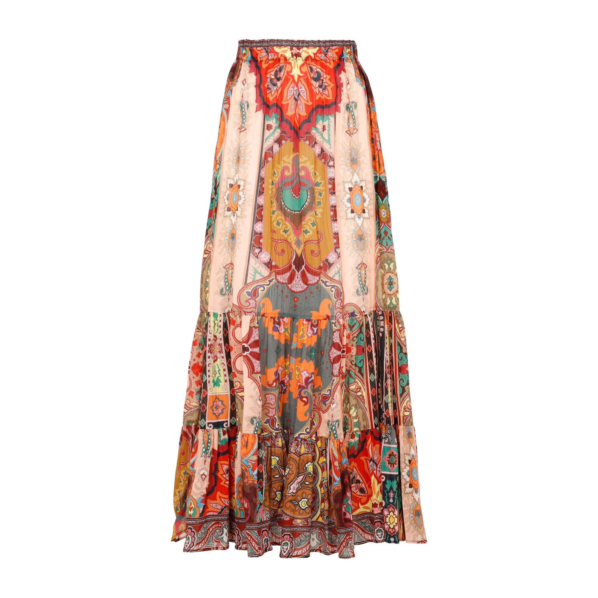 Etro Moonlight High-Waist Paisley Printed Skirt