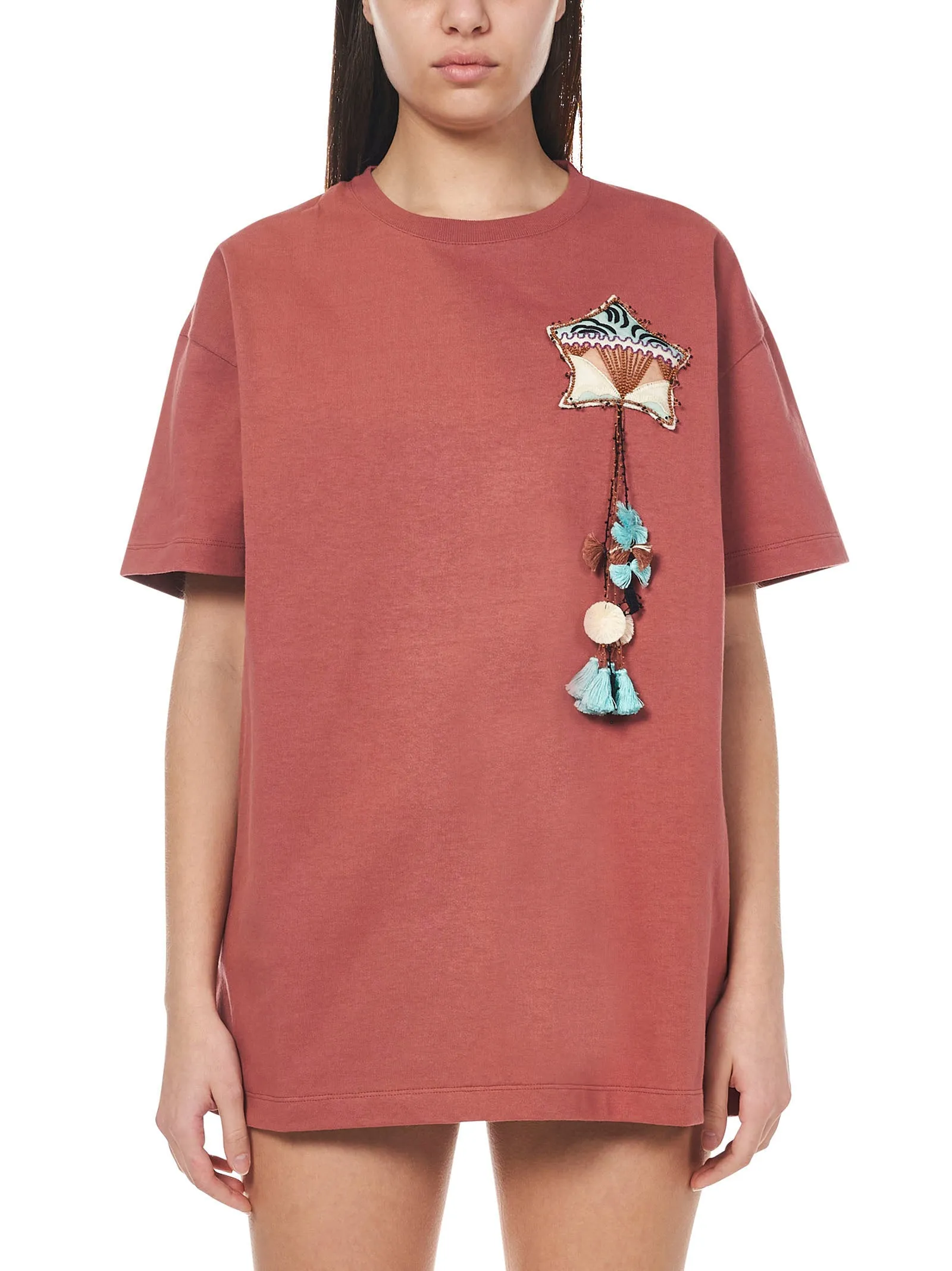 Etro Motif Embroidered Crewneck T-Shirt