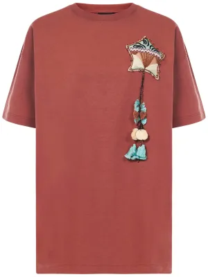 Etro Motif Embroidered Crewneck T-Shirt