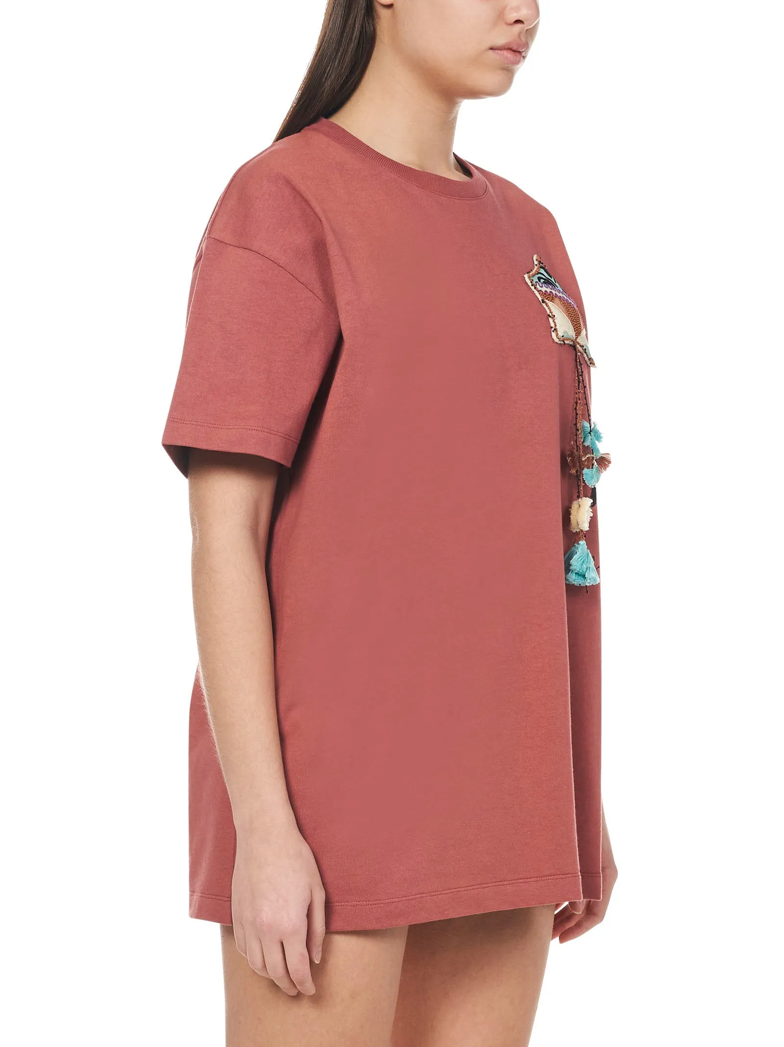 Etro Motif Embroidered Crewneck T-Shirt