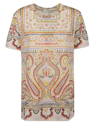 Etro Paisley Print Crewneck T-Shirt