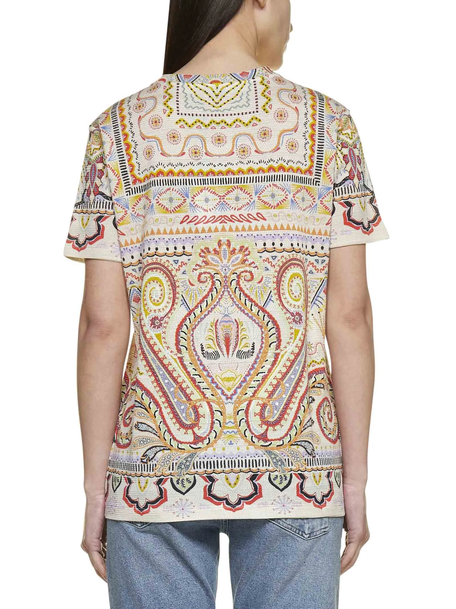 Etro Paisley Print Crewneck T-Shirt