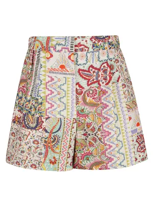 Etro Paisley Print Elasticated-Waist Shorts