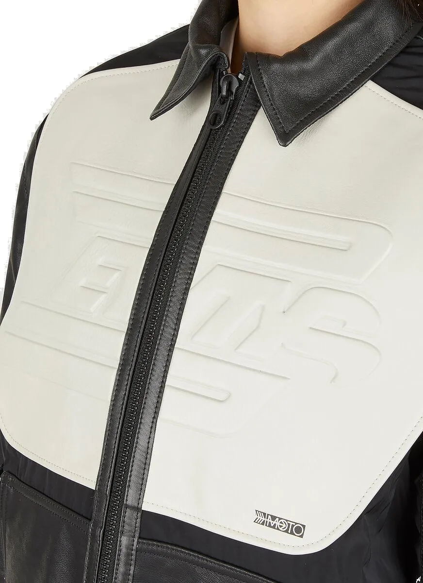 Eytys Moto Racing Logo Embossed Jacket