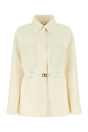 Fendi Belted Button-Down Jacket
