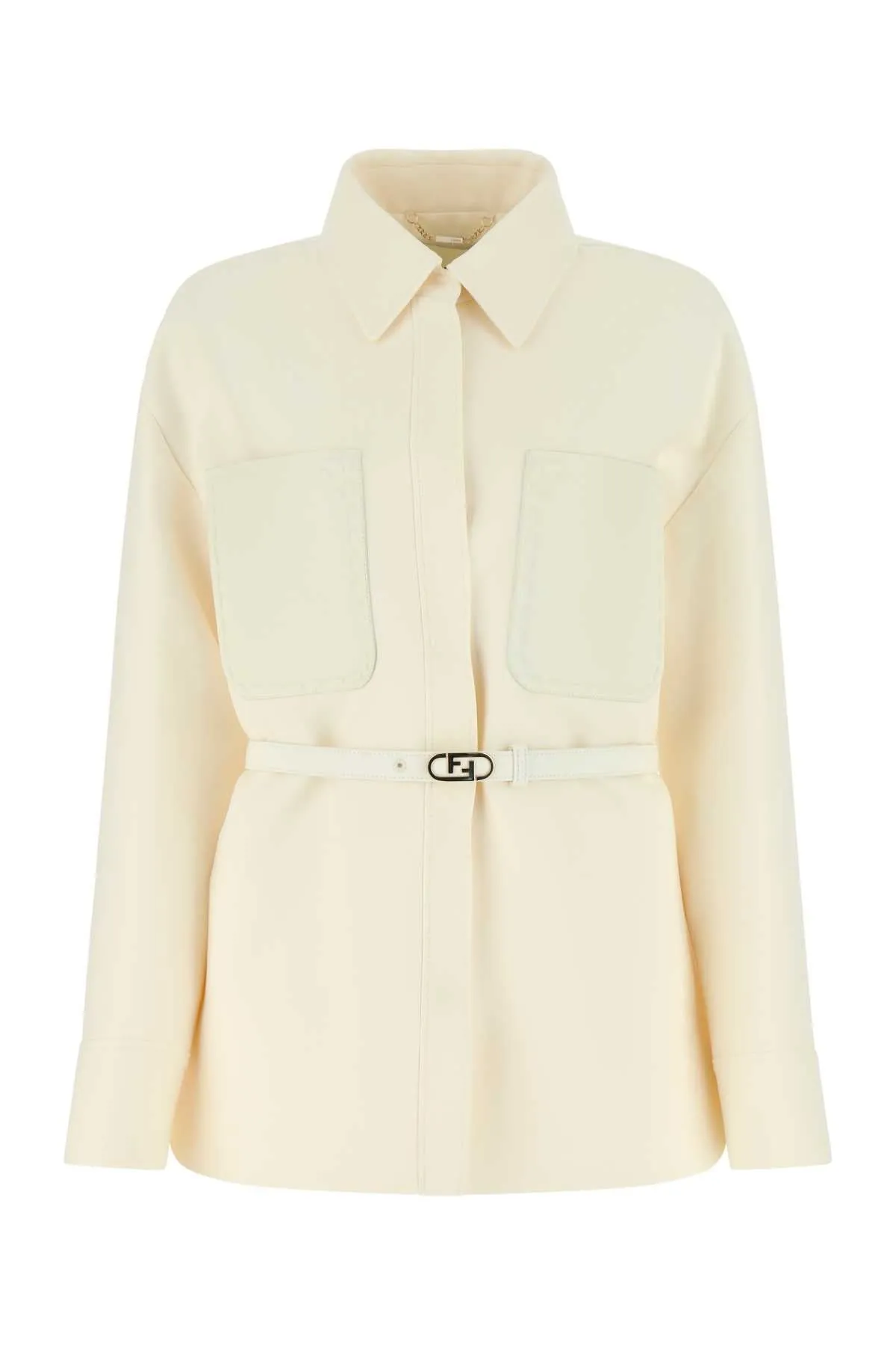 Fendi Belted Button-Down Jacket