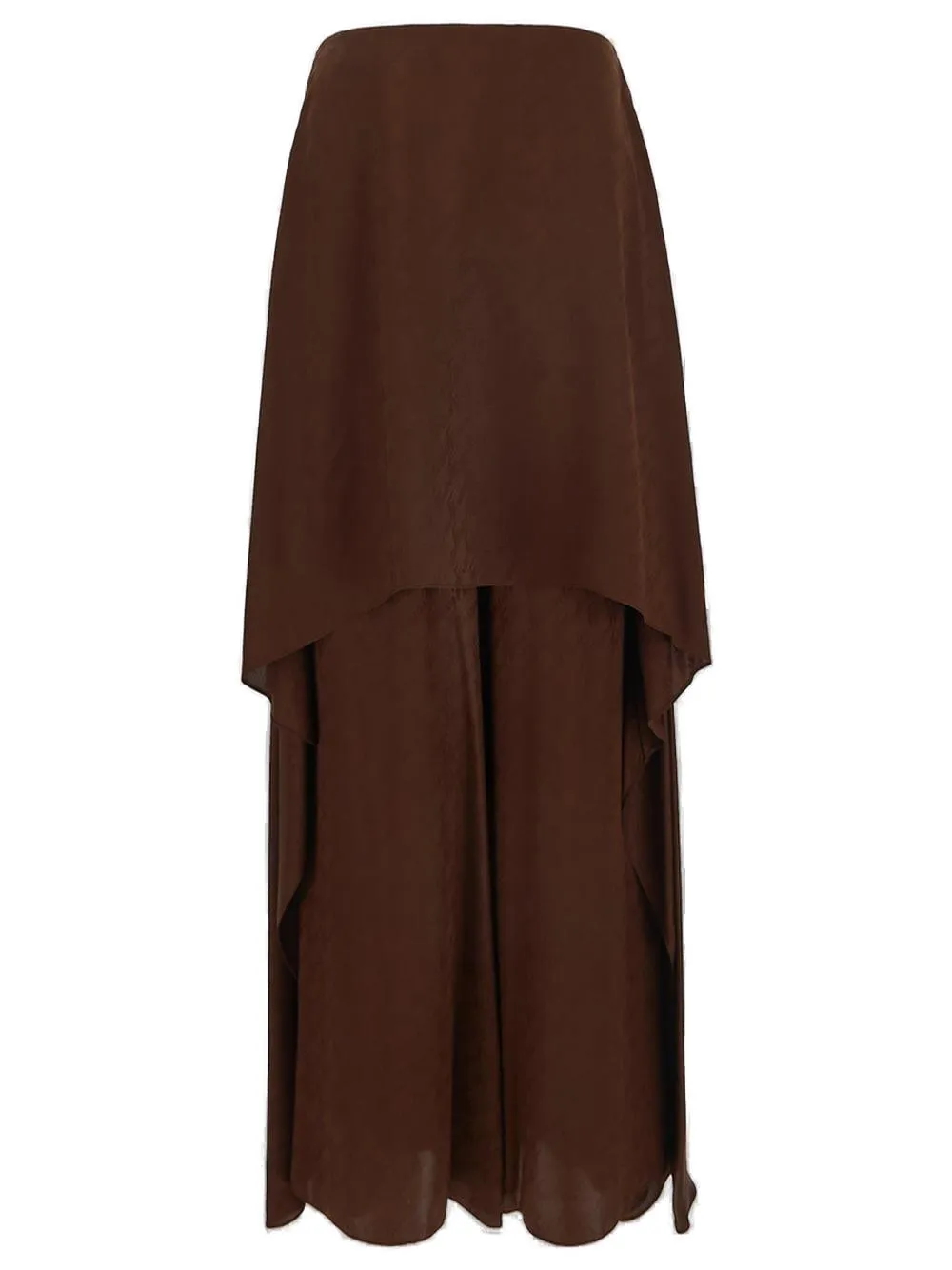 Fendi Draped Wide Leg Satin Trousers
