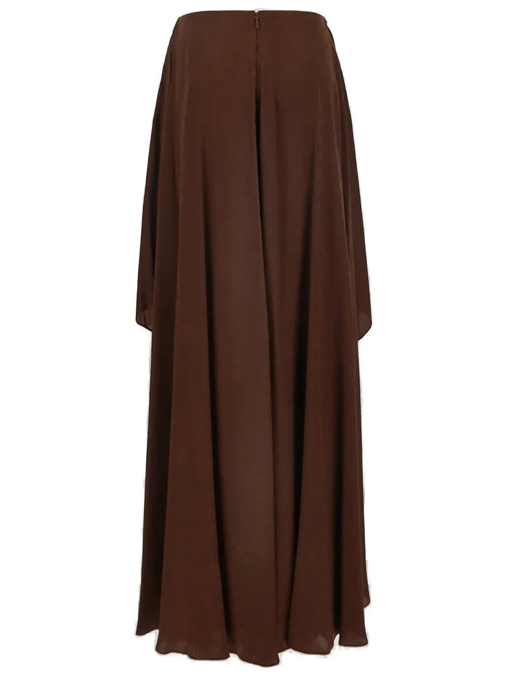 Fendi Draped Wide Leg Satin Trousers