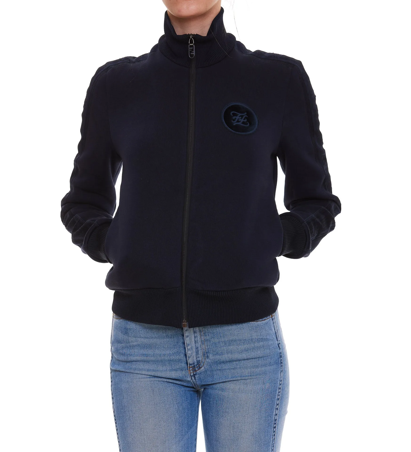 Fendi Logo Detailed Zip-Up Track Jacket