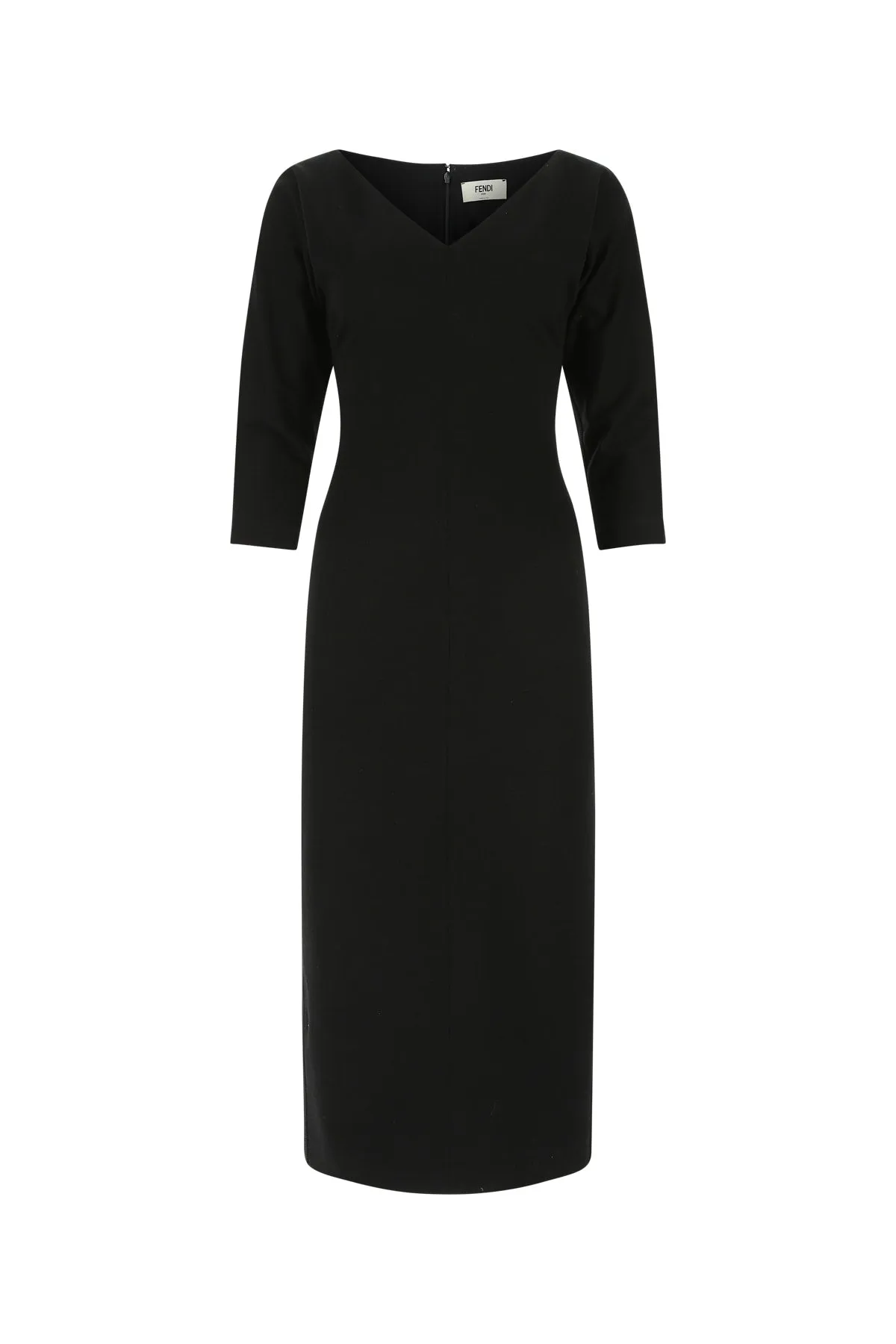 Fendi Slit Detailed Belted Dress