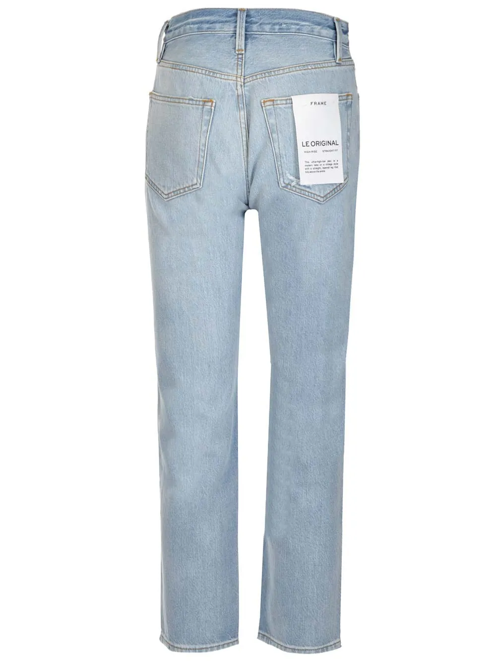 Frame Faded Raw-Cut Hem Slim Fit Jeans