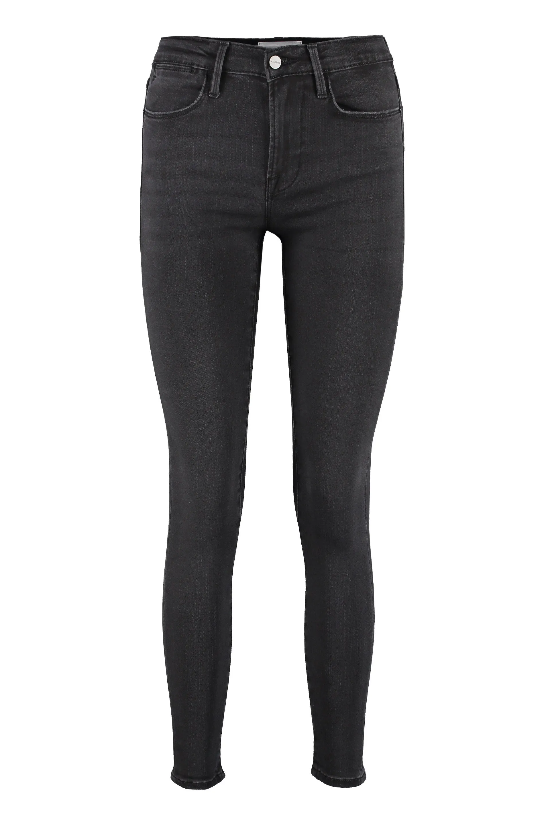Frame Raw-Cut Hem Skinny Jeans