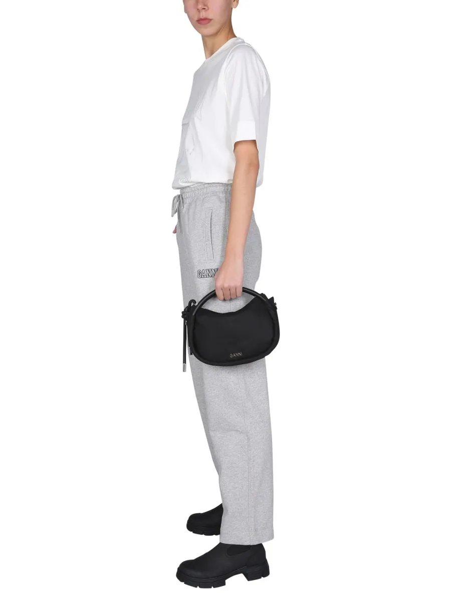 Ganni Logo Embroidered Drawstring Sweatpants