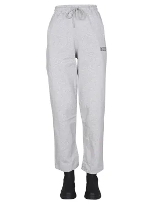 Ganni Logo Embroidered Drawstring Sweatpants