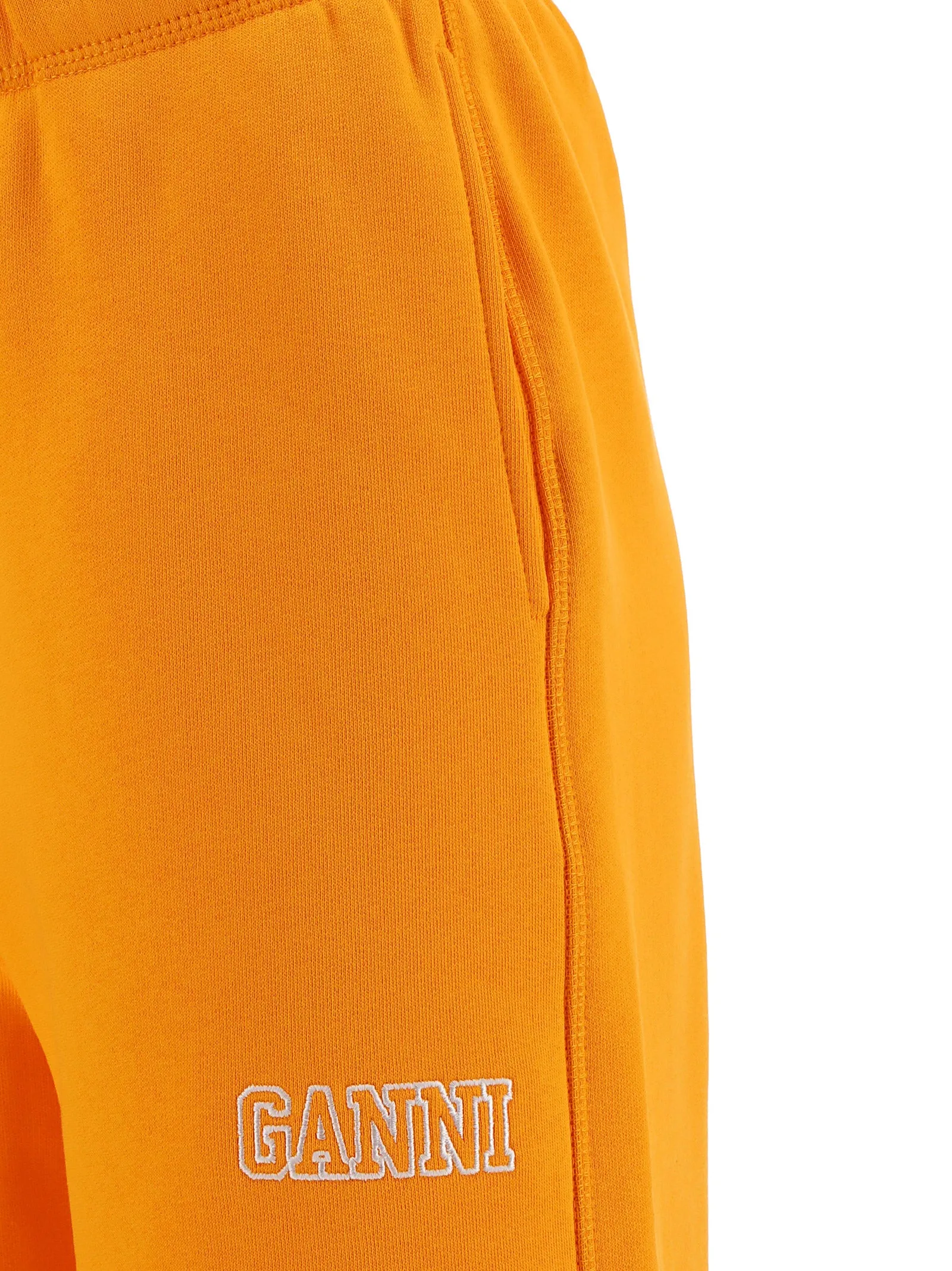 Ganni Logo Embroidered Straight-Leg Sweatpants