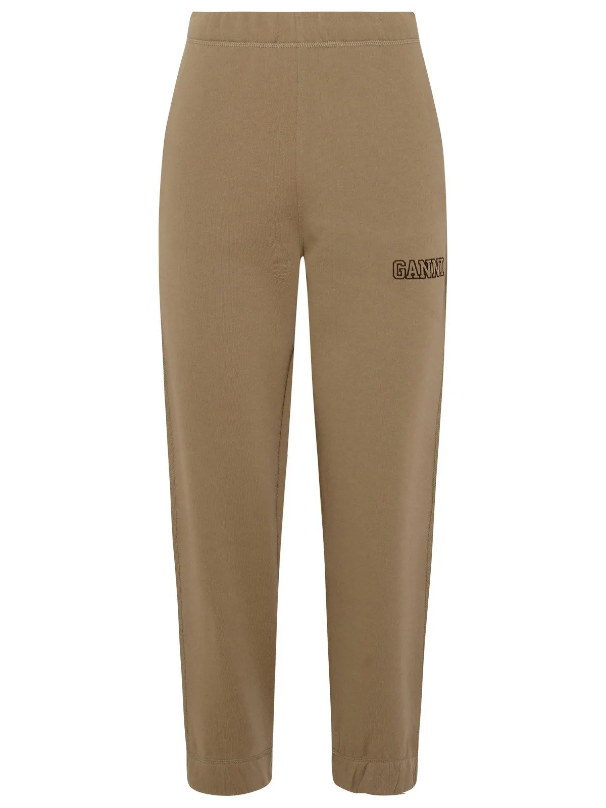 Ganni Logo Embroidered Straight-Leg Sweatpants