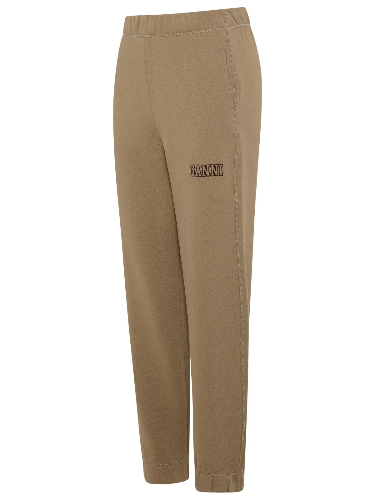 Ganni Logo Embroidered Straight-Leg Sweatpants