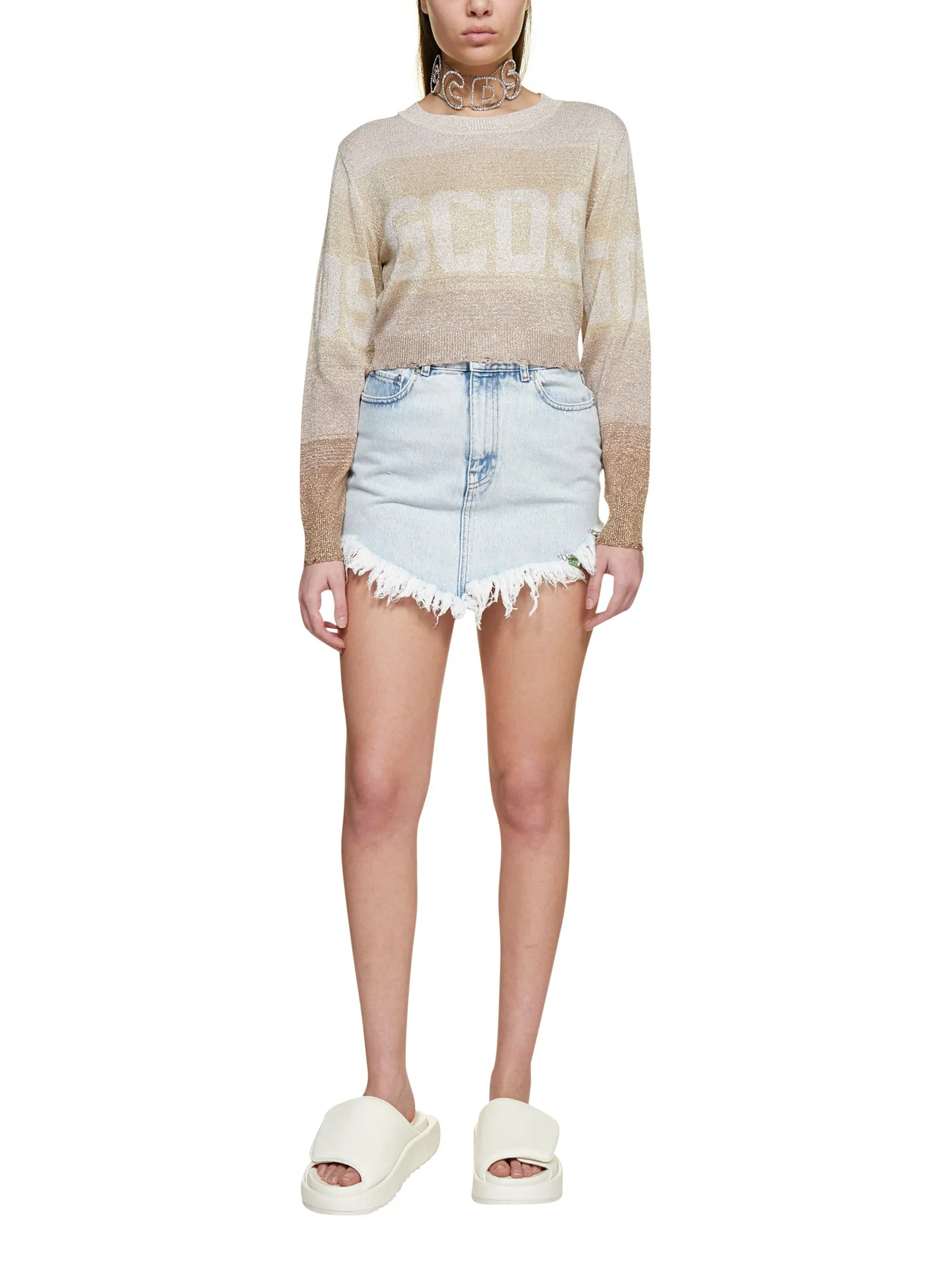 GCDS Cropped Knit Jumper