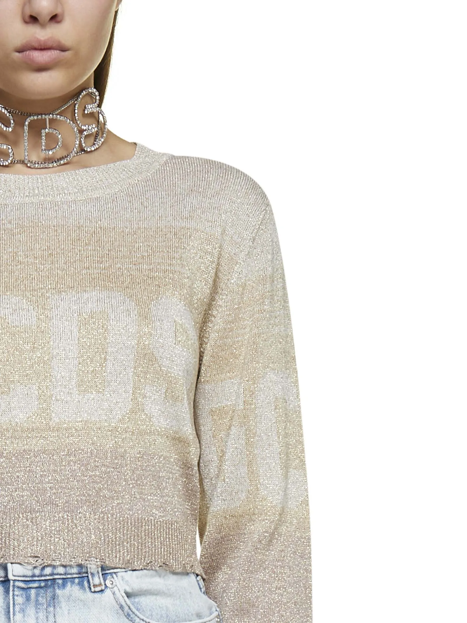 GCDS Cropped Knit Jumper