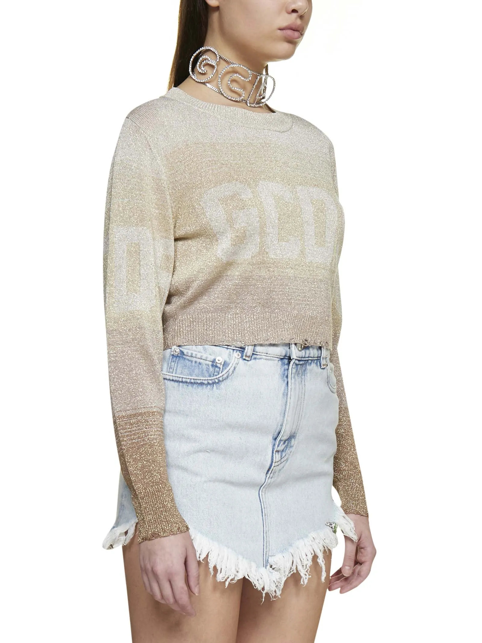 GCDS Cropped Knit Jumper