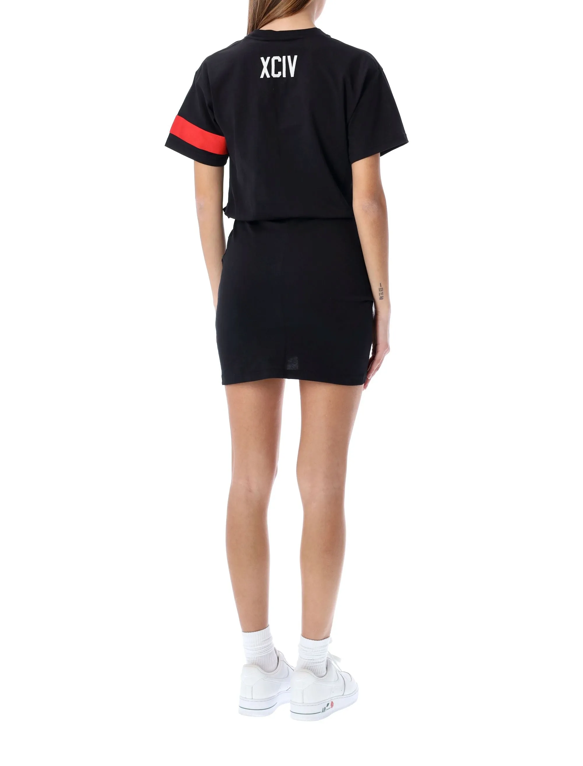 GCDS Logo Printed Crewneck T-Shirt Dress