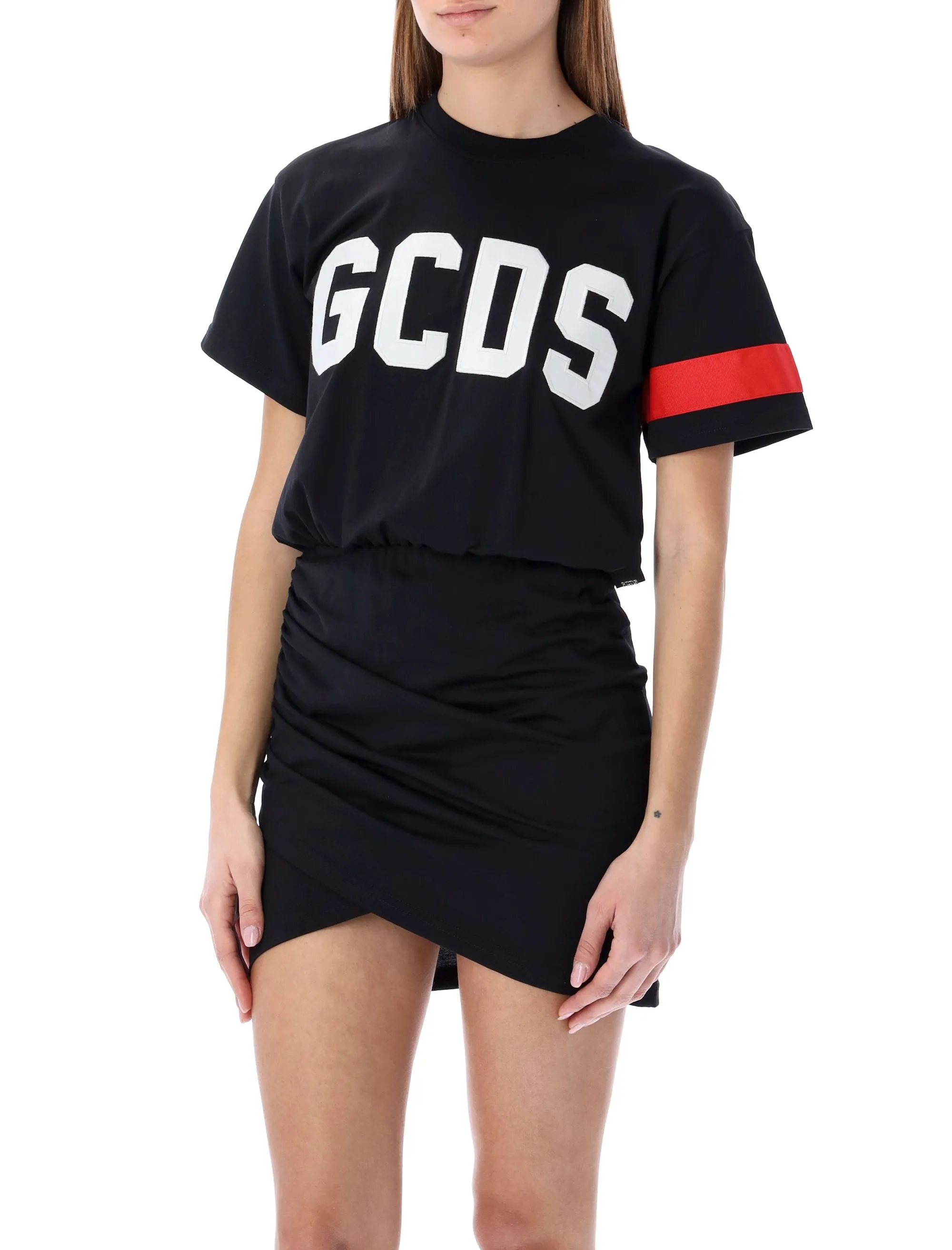 GCDS Logo Printed Crewneck T-Shirt Dress