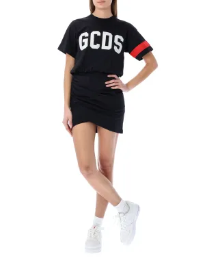 GCDS Logo Printed Crewneck T-Shirt Dress