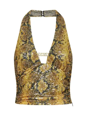 GCDS Python Print Crossover Band Mini Top