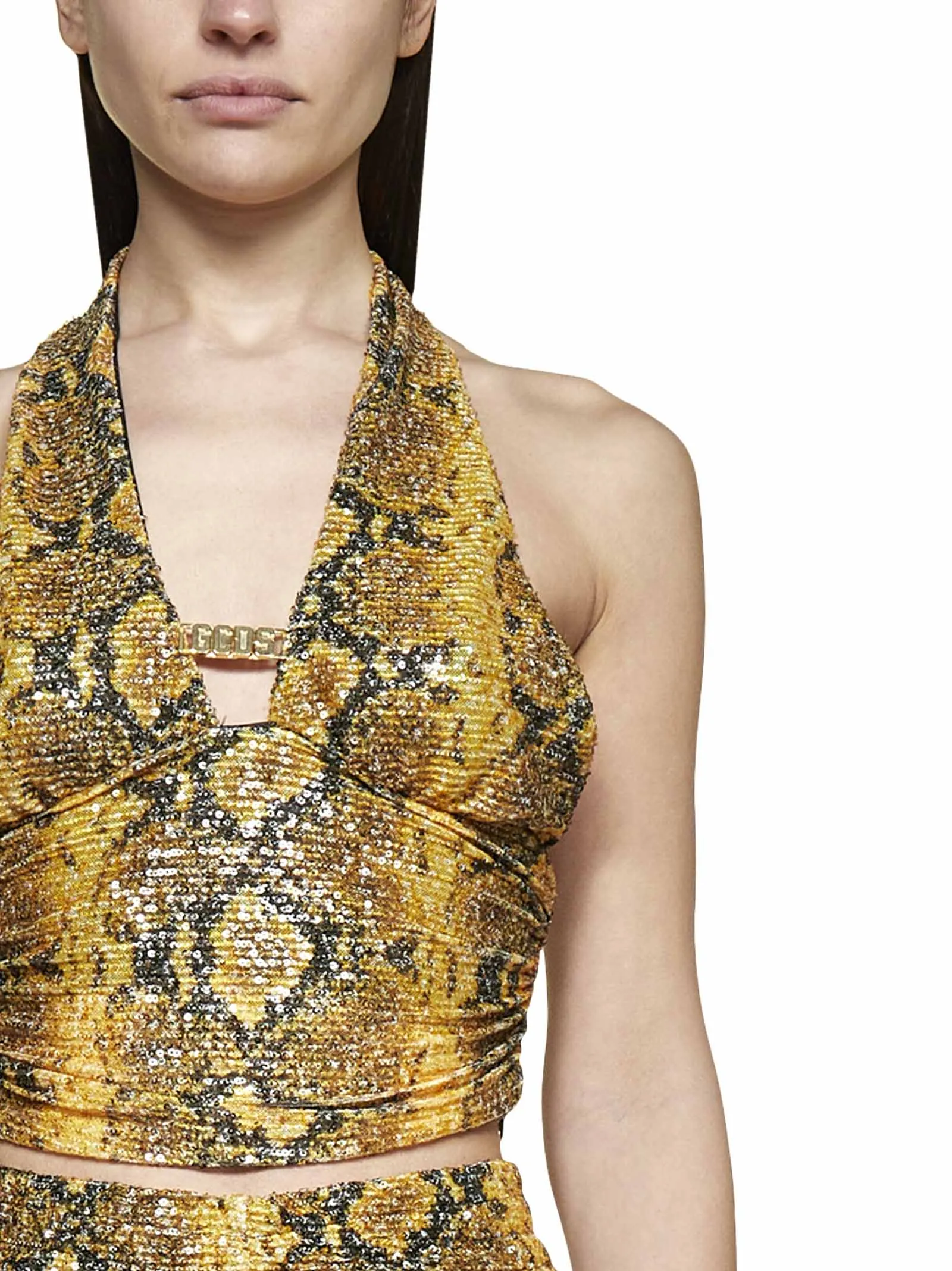 GCDS Python Print Crossover Band Mini Top
