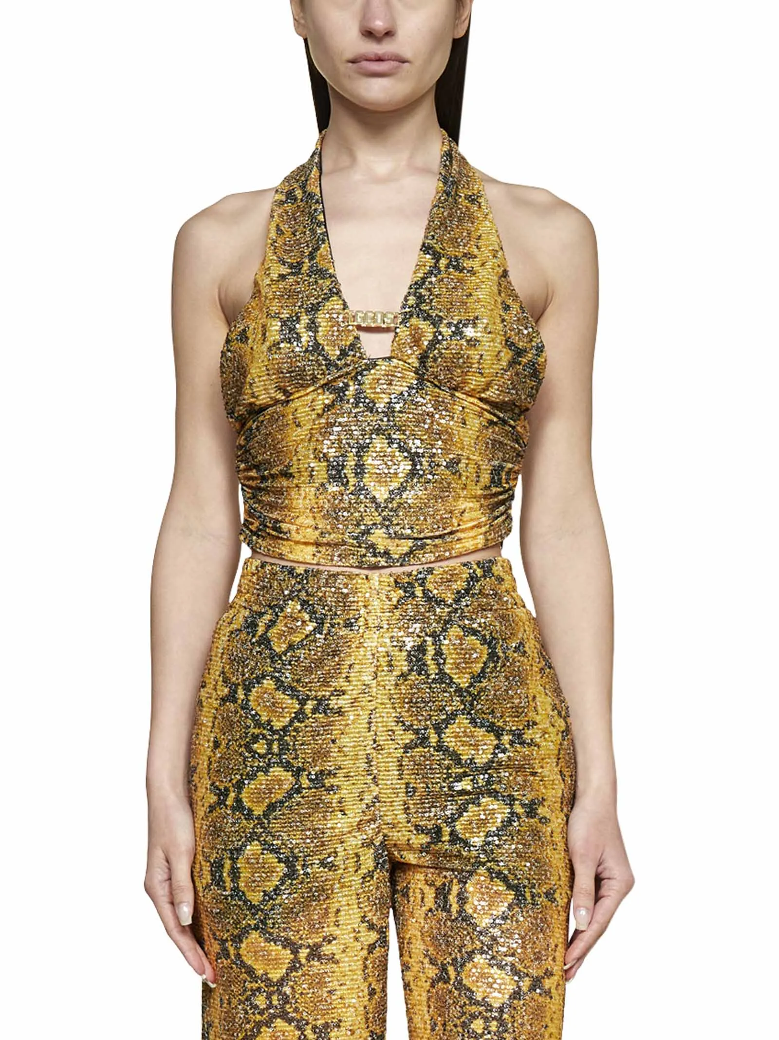 GCDS Python Print Crossover Band Mini Top