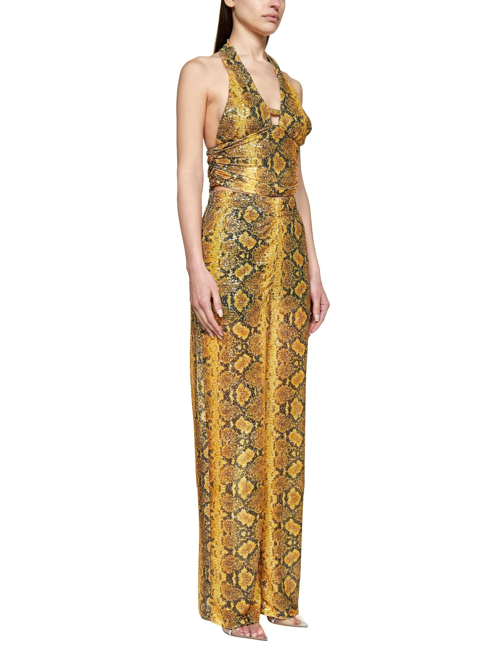 GCDS Python Print Elastic Waistband Pants