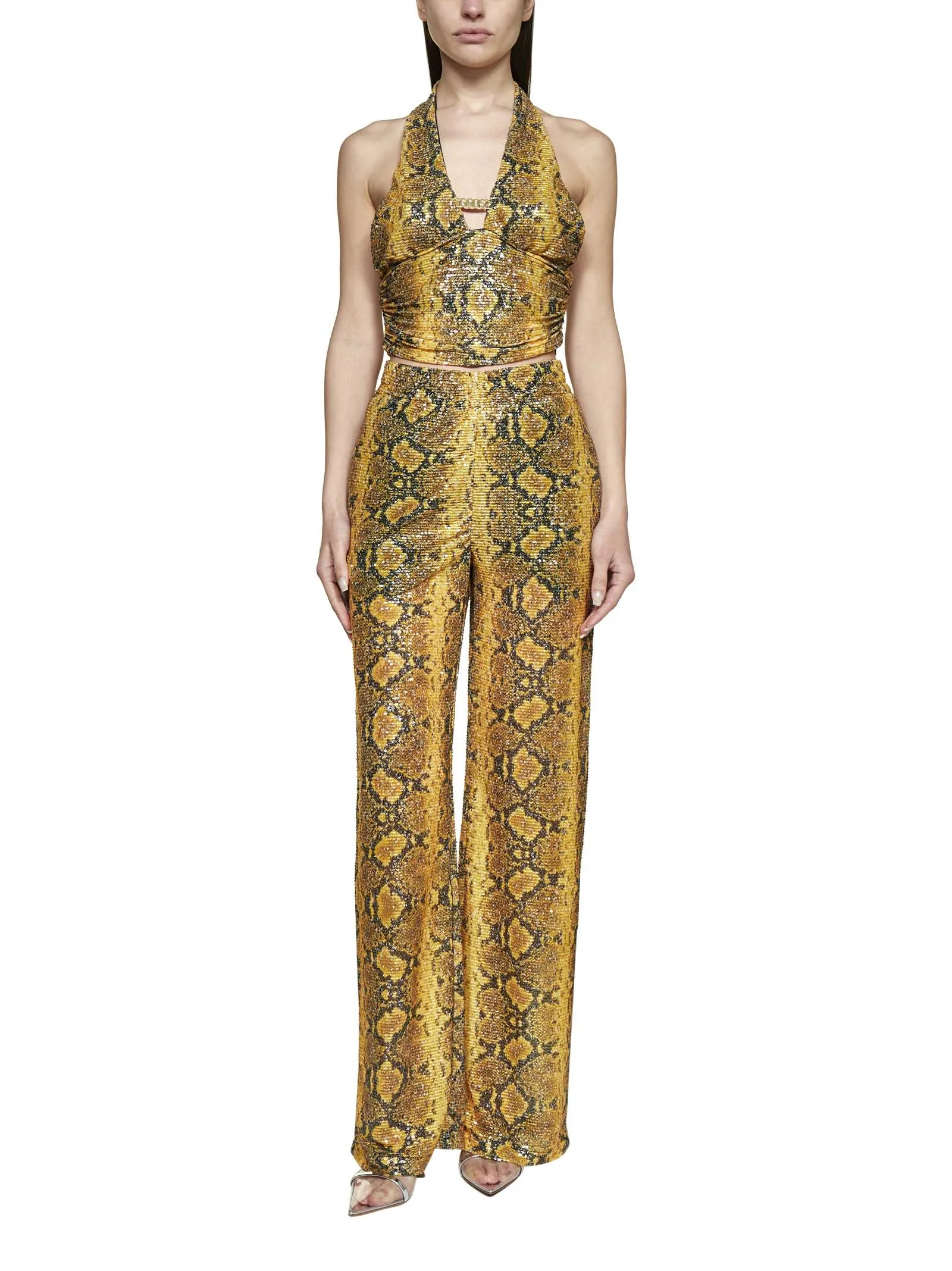 GCDS Python Print Elastic Waistband Pants