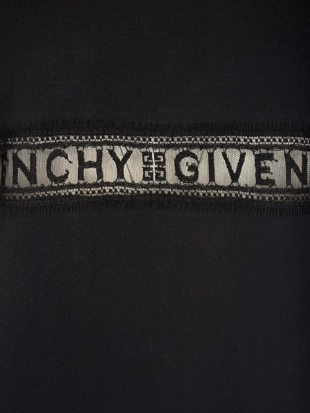 Givenchy Logo Lace Detailed Crewneck T-Shirt