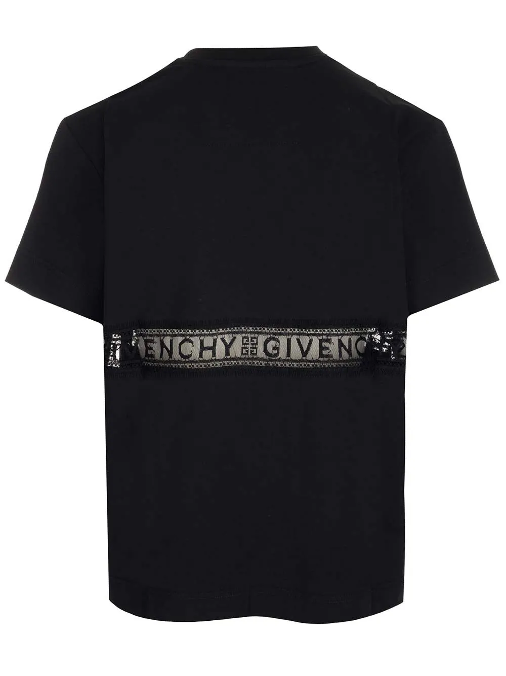 Givenchy Logo Lace Detailed Crewneck T-Shirt