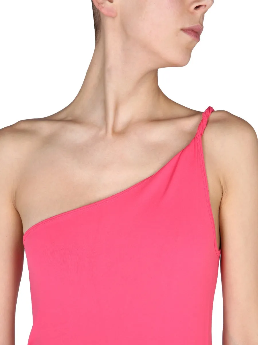 Helmut Lang One-Shoulder Midi Dress