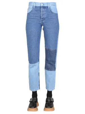 Helmut Lang Straight Leg Panelled Jeans