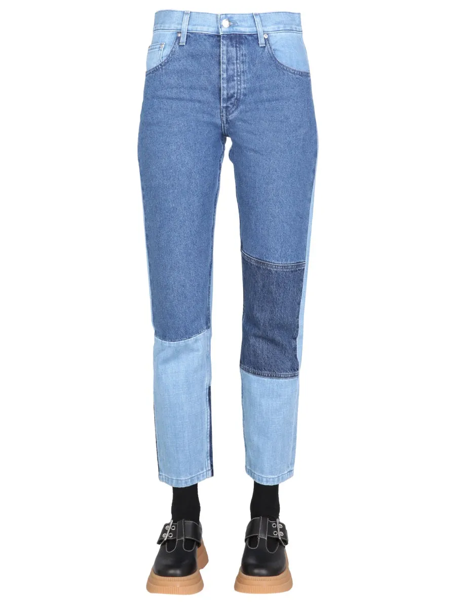 Helmut Lang Straight Leg Panelled Jeans