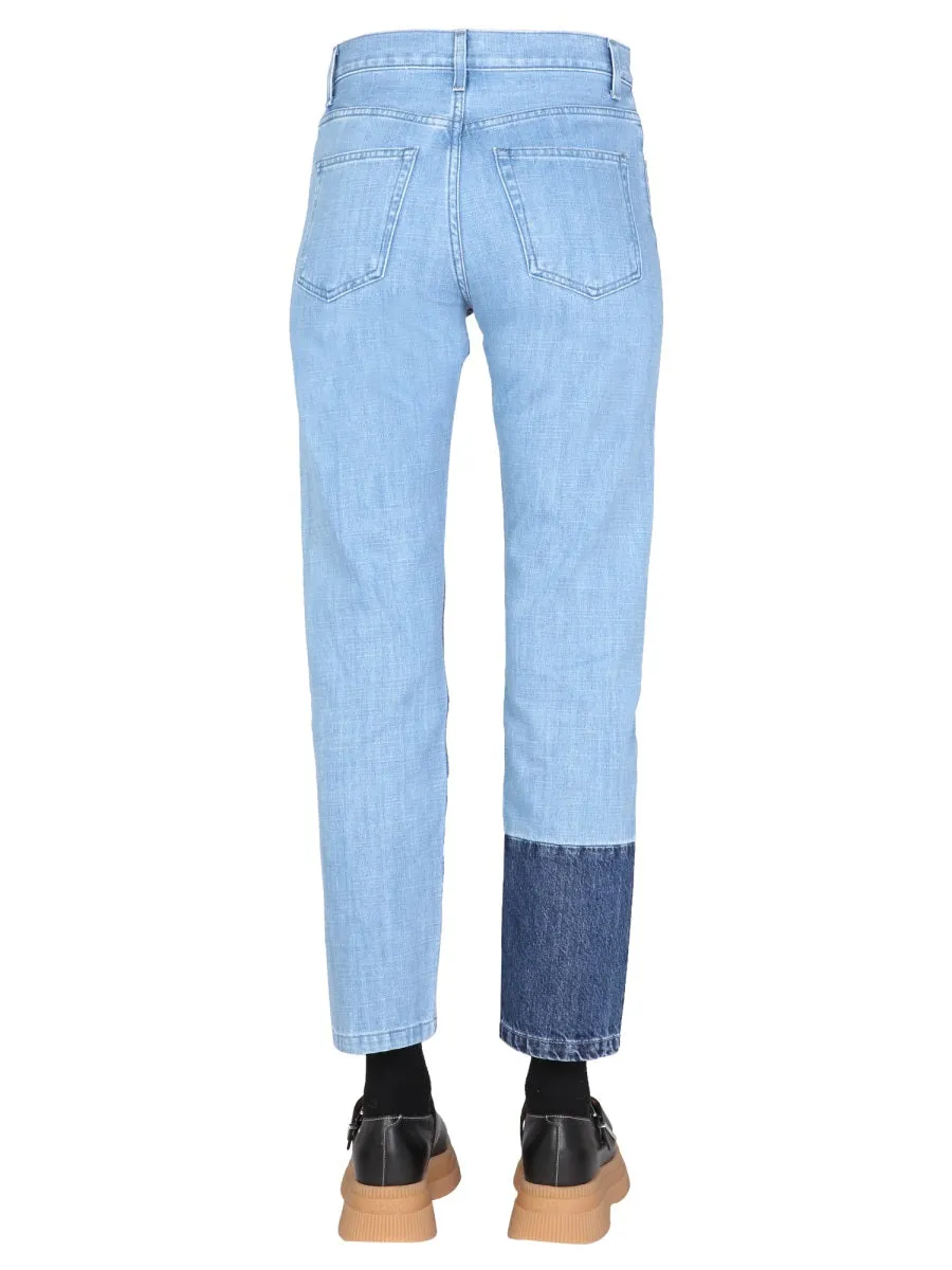 Helmut Lang Straight Leg Panelled Jeans