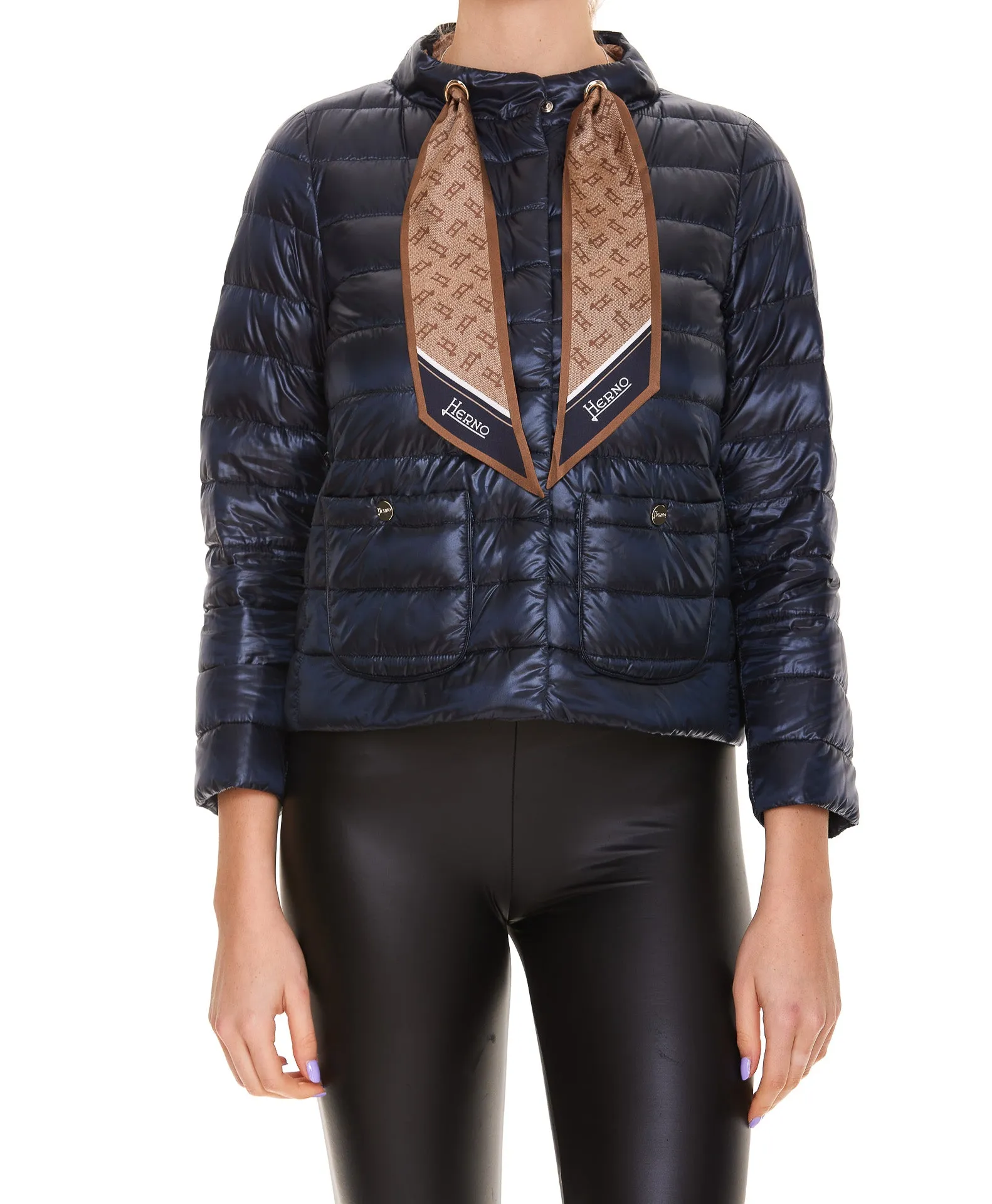 Herno Long-Sleeved Tied Down Jacket