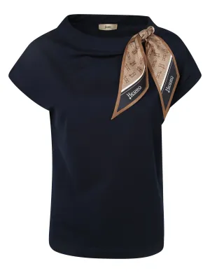 Herno Scarf Detailed Crewneck T-Shirt