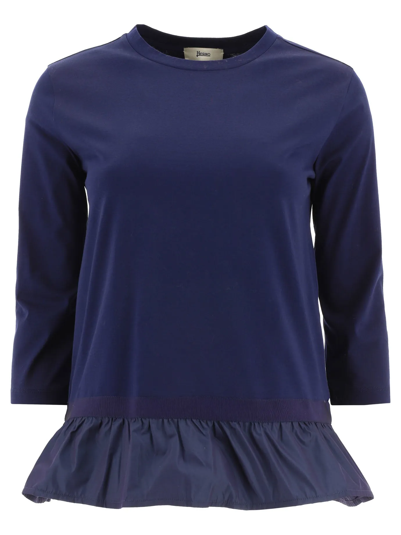 Herno Taffeta-Hem Crewneck T-Shirt