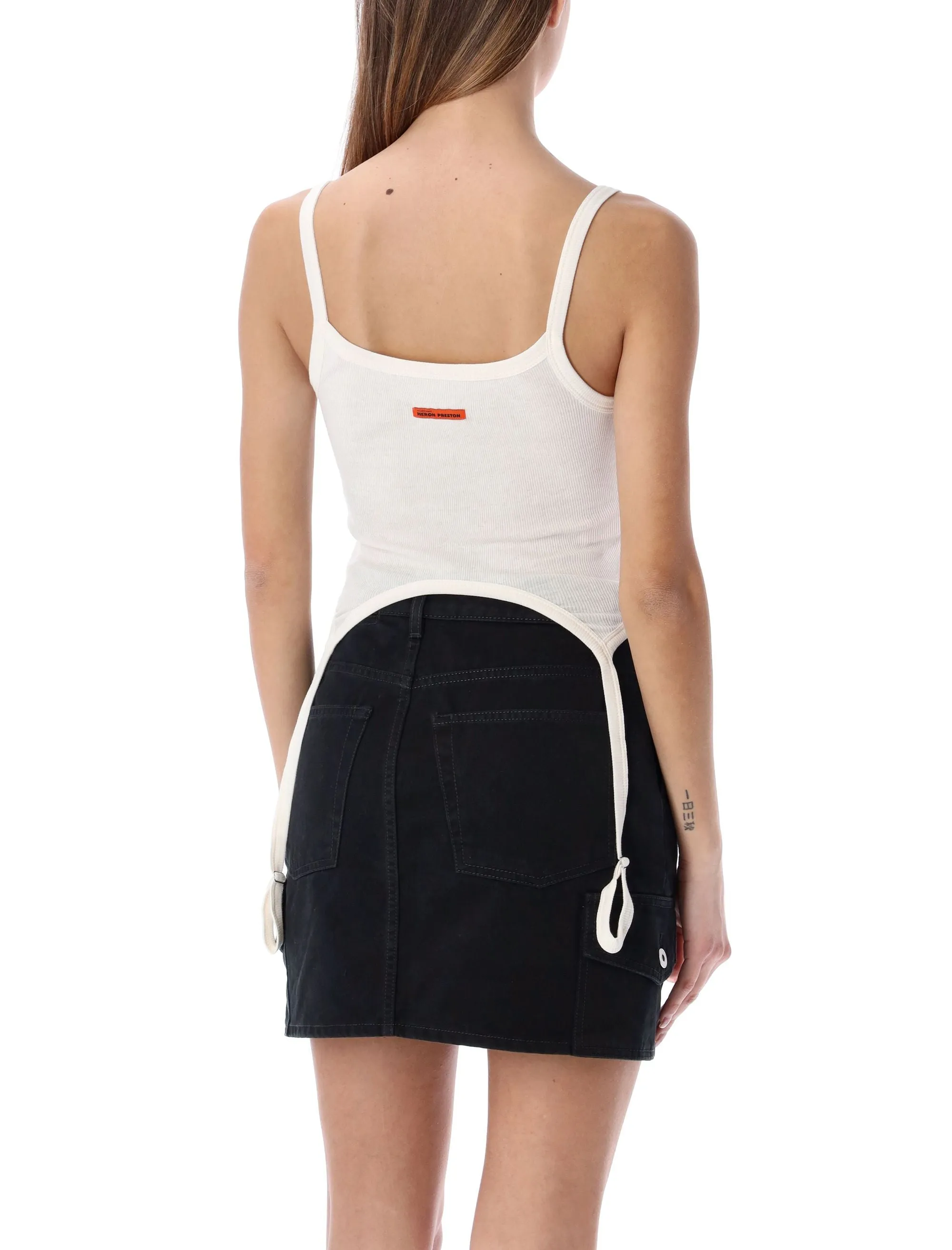 Heron Preston Logo Patch Suspender-Strap Tank Top
