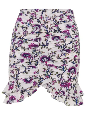Isabel Marant High Waist Abstract-Print Skirt