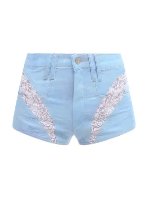 Isabel Marant Neida Patchwork Detailed Denim Shorts