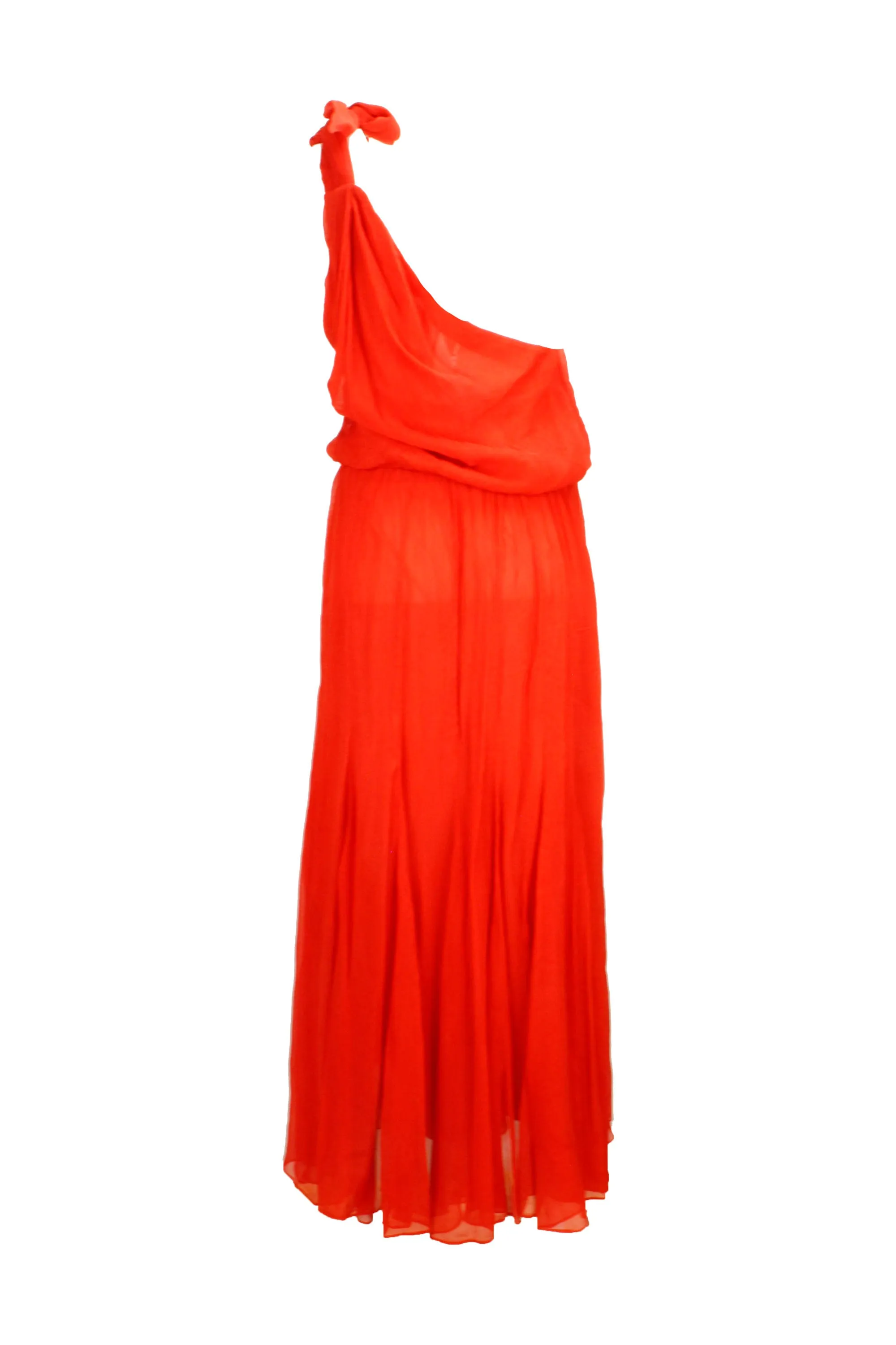 Isabel Marant Pleated One-Shoulder Midi Dress