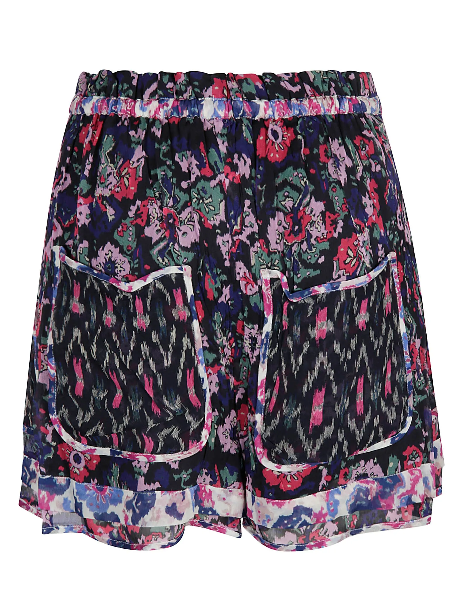 Isabel Marant toile Abstract Pattern Drawstring Mini Shorts